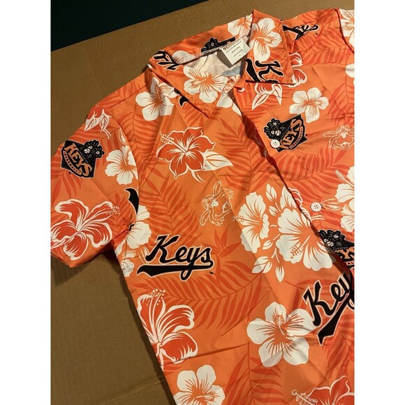 NEW Frederick Keys Baltimore Orioles Minor League Baseball Hawaiian Shirt XL - Picture 1 of 7